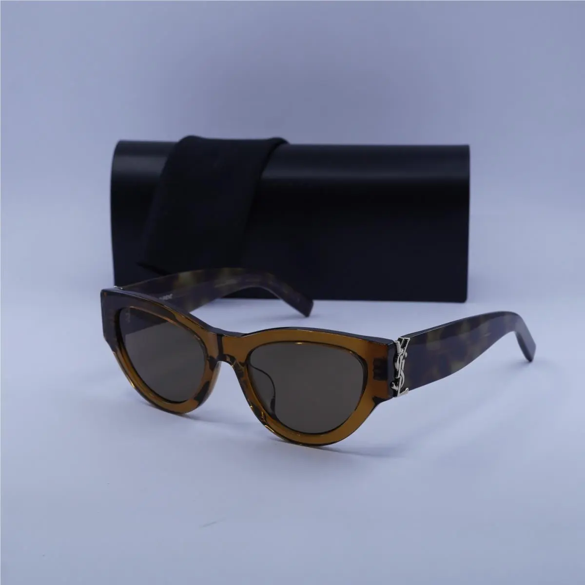 Saint Laurent SL M94/F 008 Transparent Brown/havana/brown 53-19-145 by Yves Saint Laurent