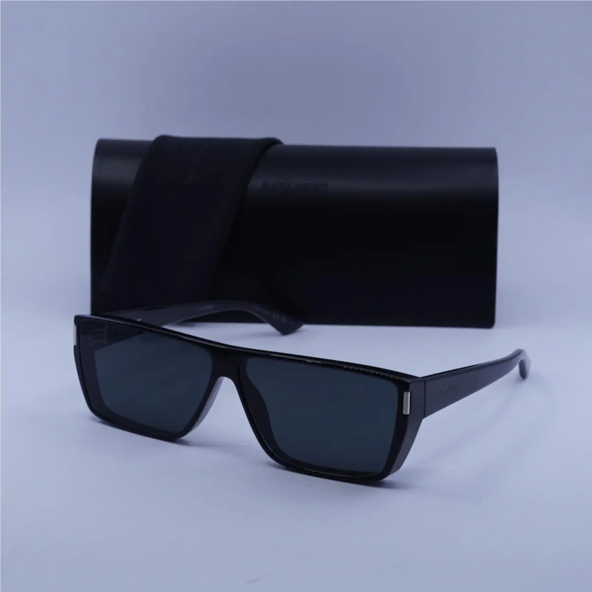 Saint Laurent SL 757 001 Shiny Black/dark Grey 64-10-140 Sunglasses by Yves Saint Laurent