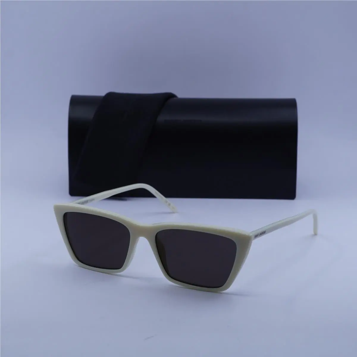 Saint Laurent SL737 Mica Thin 005 Ivory/black 54-16-145 Sunglasses by Yves Saint Laurent