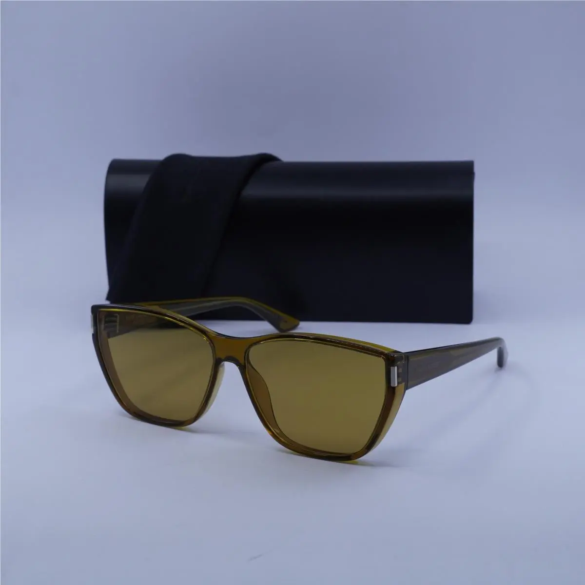 Saint Laurent SL 758 004 Transparent Ocra/nicotine 63-14-140 Sunglasses by Yves Saint Laurent