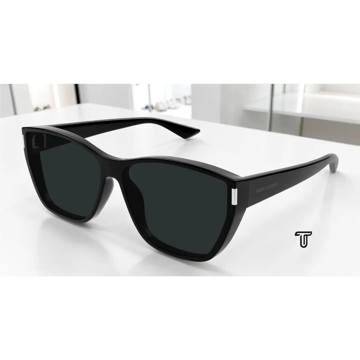 Saint Laurent SL 758 001 Black Black 63 mm Women`s Sunglasses by Yves Saint Laurent