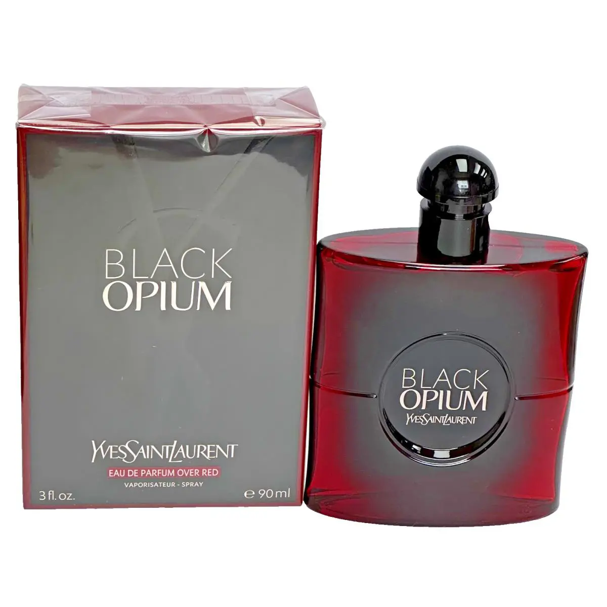 Black Opium by Yves Saint Laurent 3oz Edp SP Over Red For Women Box - Black, Red
