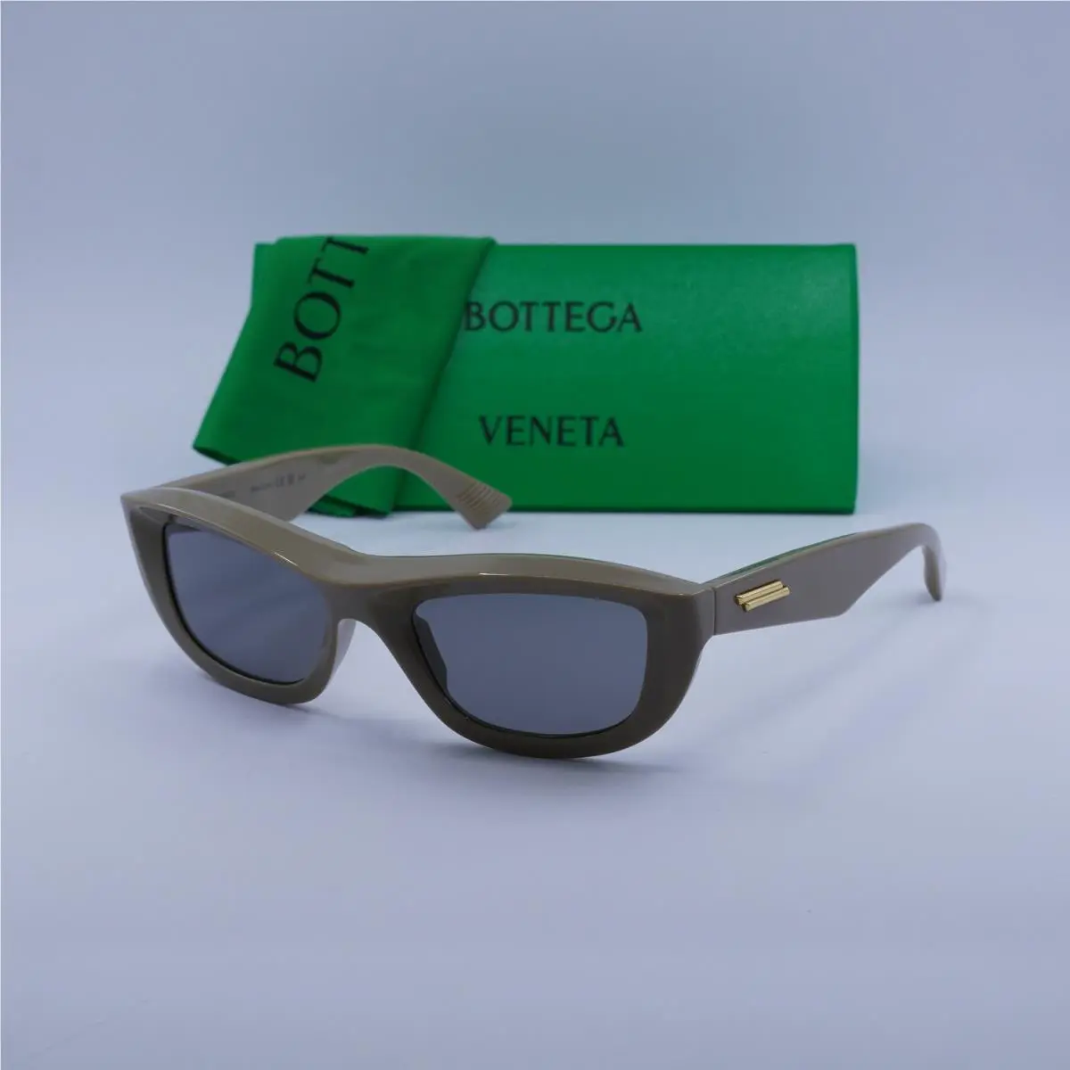 Bottega Veneta BV1326S 003 Shiny Brown/grey 54-19-140 Sunglasses