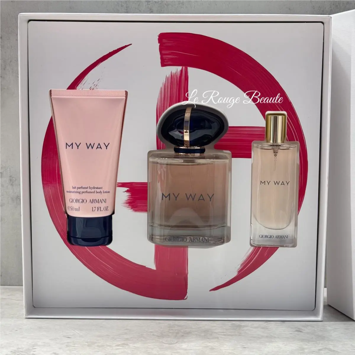 Giorgio Armani My Way Gift Set - 3oz Edp 0.5oz Travel Parfum 1.7oz Body Lotion