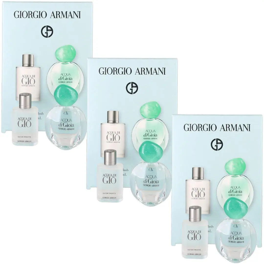 Giorgio Armani For Unisex Combo:eau de Toilette+eau de Parfum x3 0.17+0.17