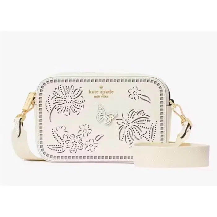 Kate Spade Madison Perforated Camera Crossbody Bag Meringue