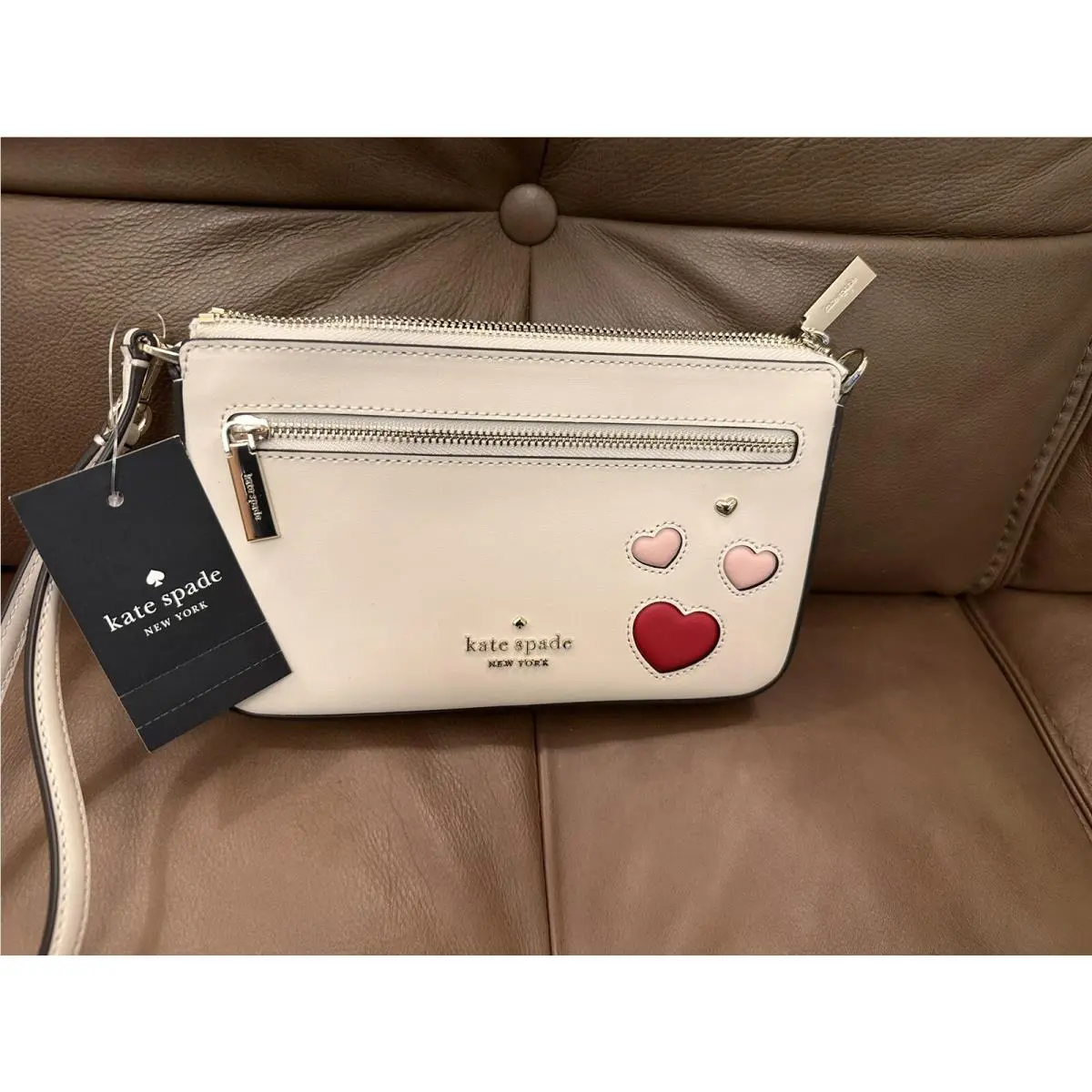 Kate Spade Convertible Wristlet Sweet Heart Parchment KA613