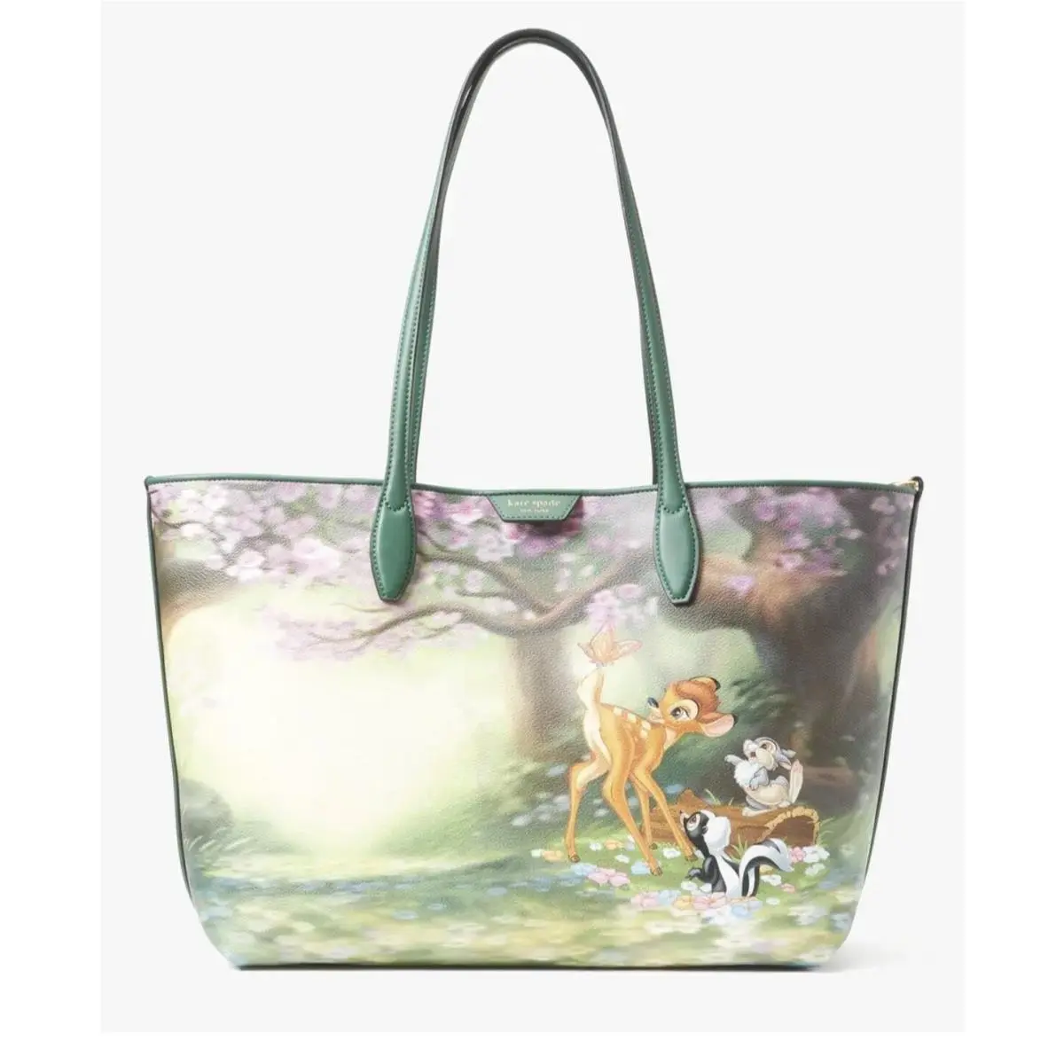 Kate Spade X Disney Bambi Medium Tote w/ Pouch Green