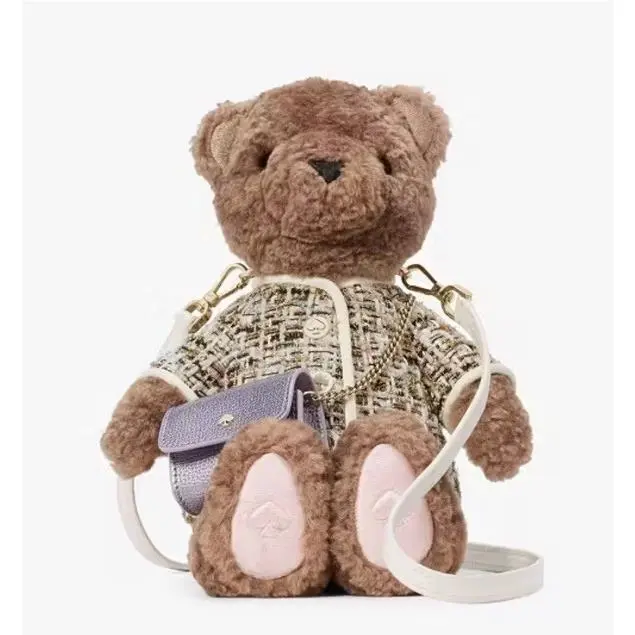 Kate Spade Oh What Fun 3D Teddy Bear Crossbody Bag Holiday Christmas