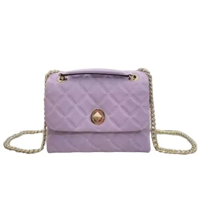 Kate Spade Natalia Medium Flap Crossbody Shoulder Quilted Leather Lilac Frost