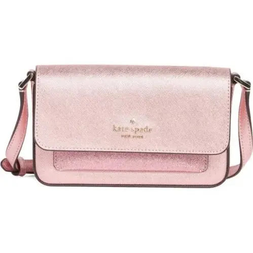 New Kate Spade New York Glimmer Boxed Crossbody Duo PINK/100%AUTHENTIC