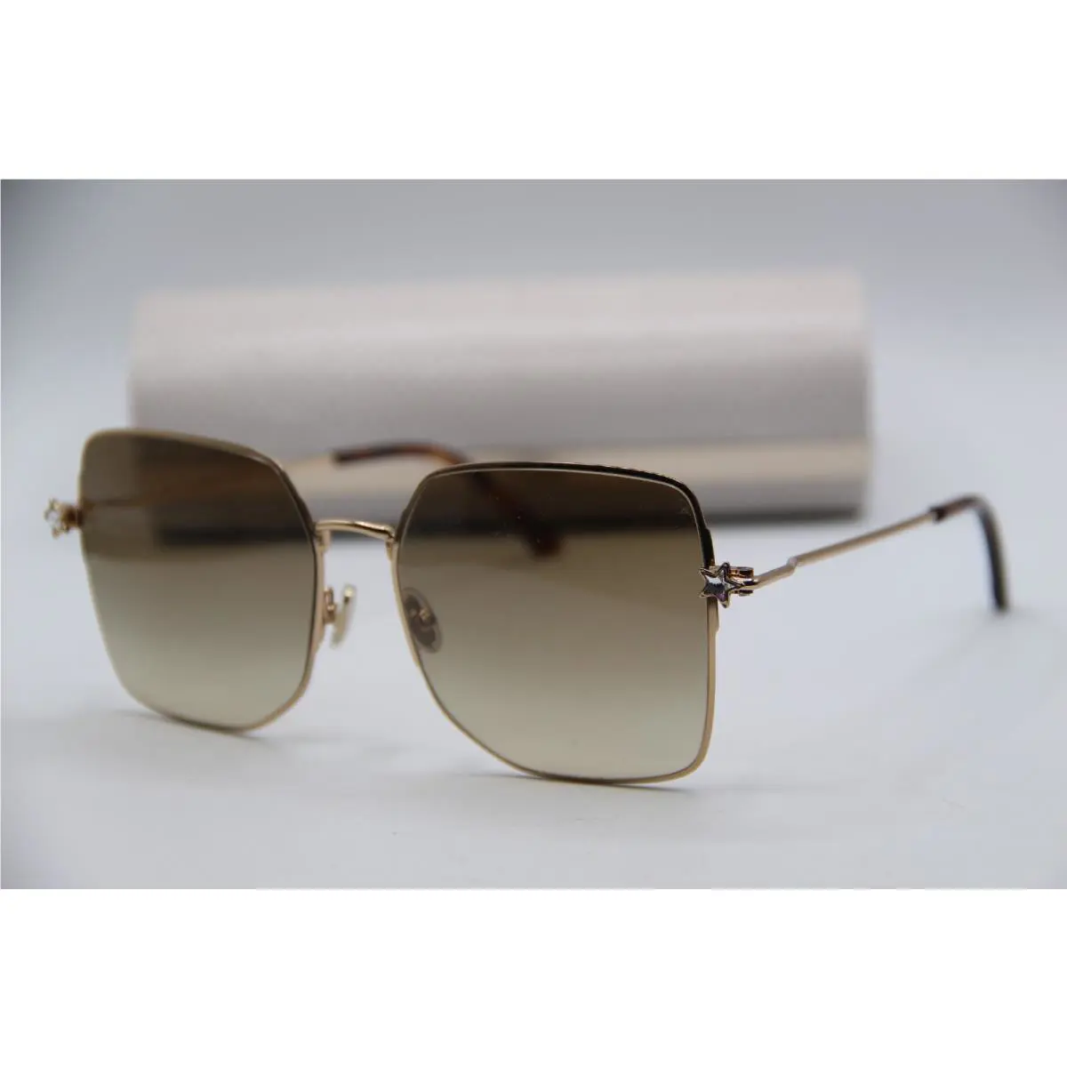 Jimmy Choo Trisha/g/k J5GHA Gold Gradient Sunglasses W/case 58-17