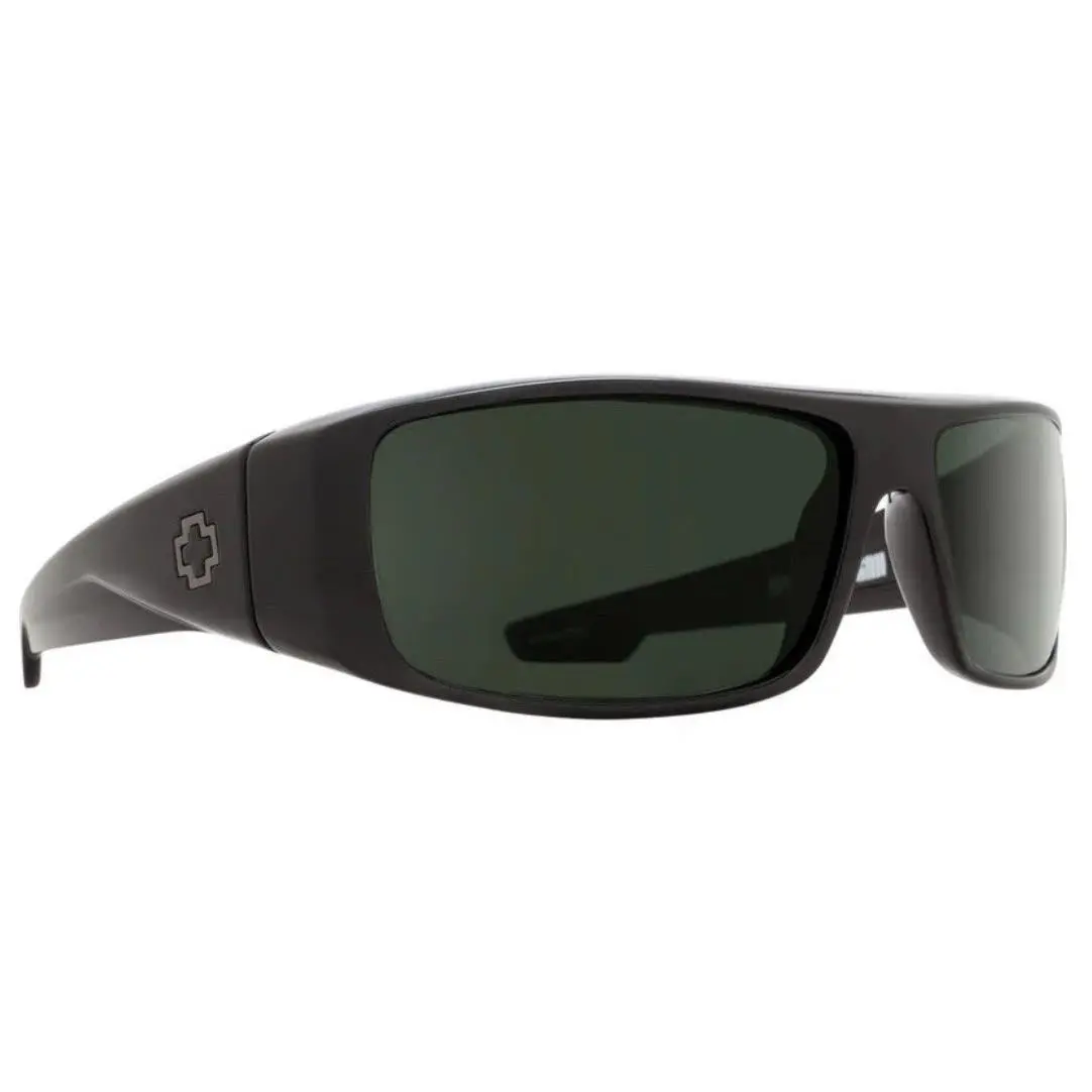 Spy Optic Logan Sunglasses - Gloss Black / Happy Gray Green Polar - Frame: Gloss Black, Lens: Happy Gray Green Polarized