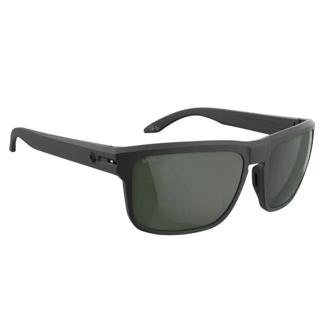 Spy Optic Region XL Sunglasses - Matte Black / Happy Gray Green Polarized