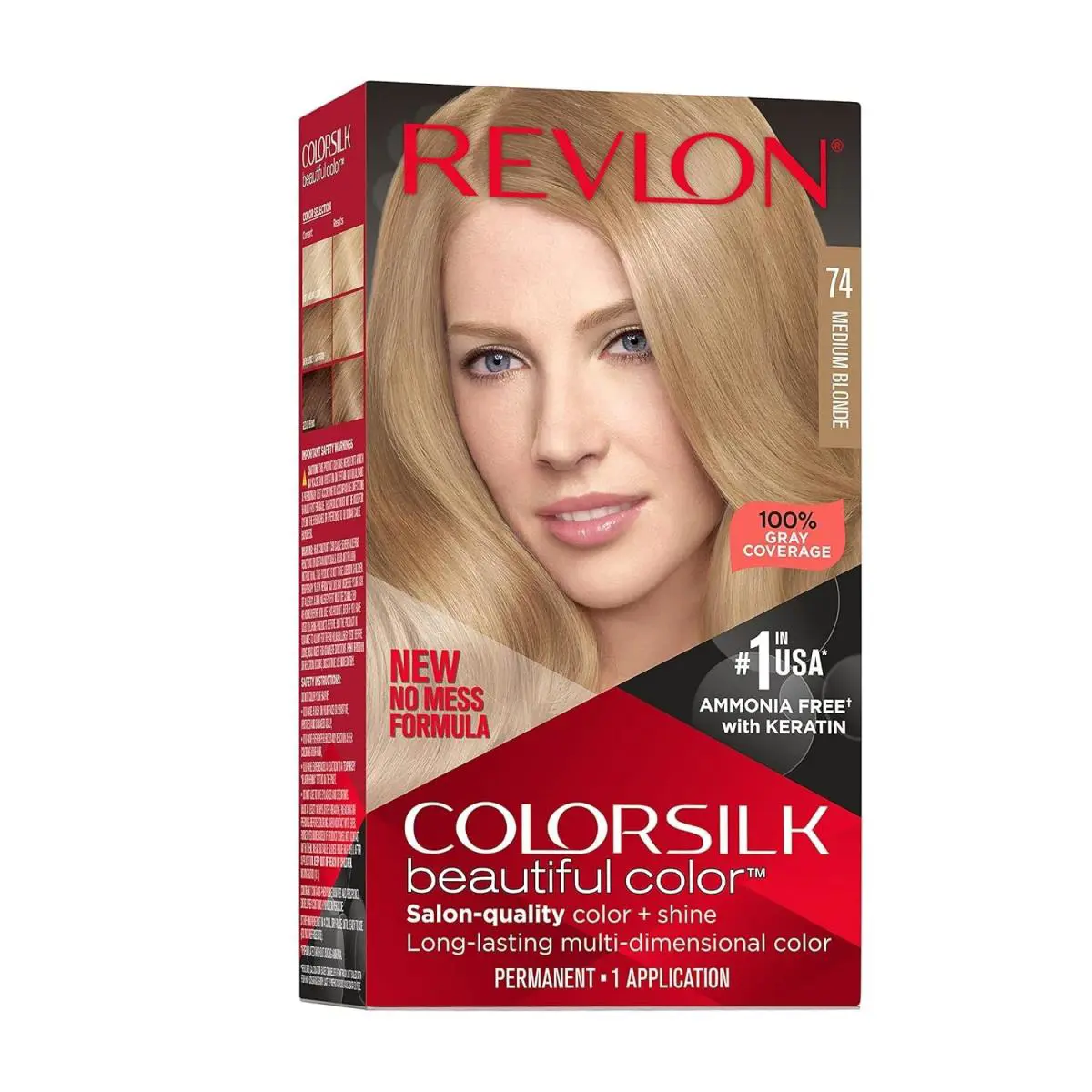 Pack of 12 - 1 Case Revlon Colorsilk Hair Color 74 Medium Blonde