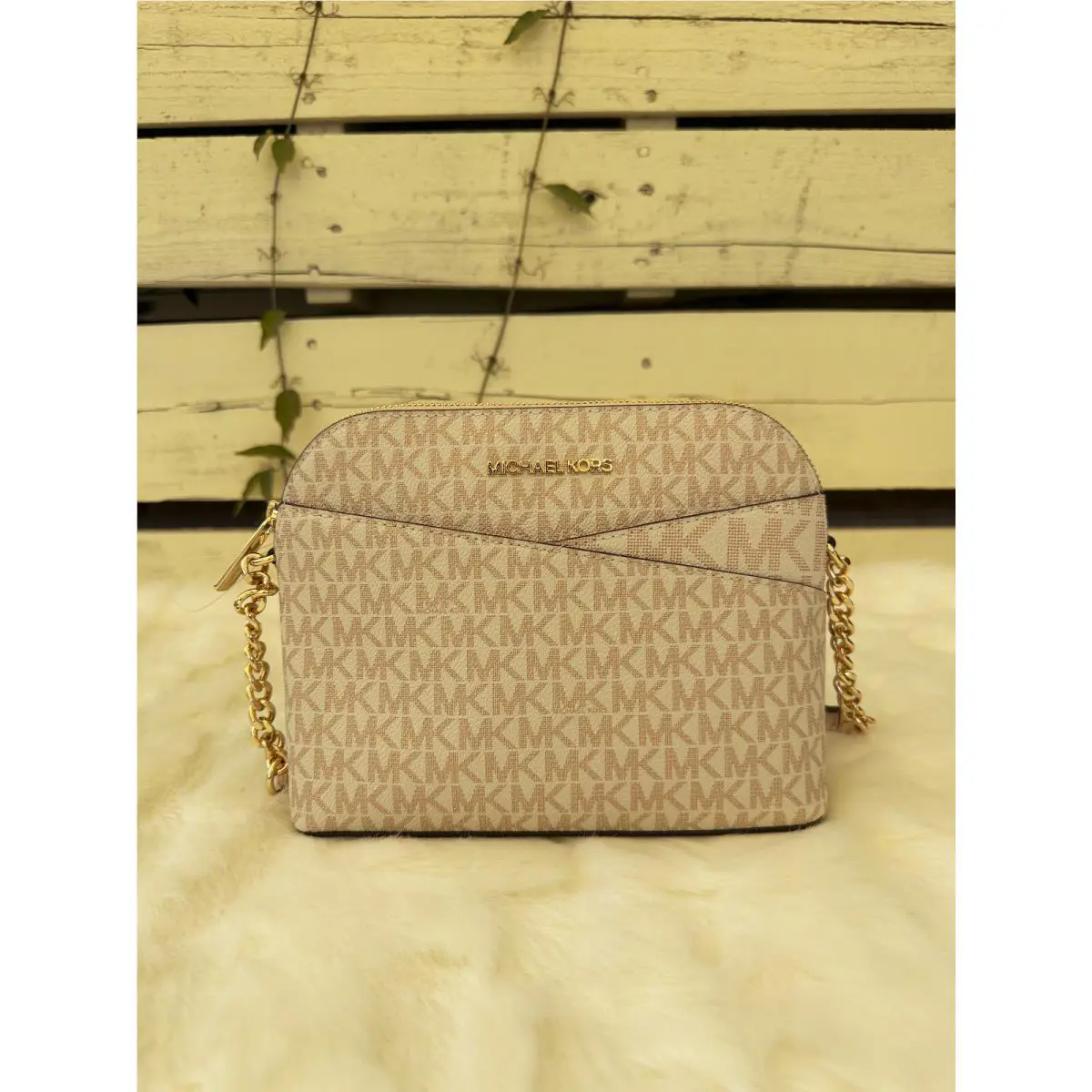 Jet Set Travel Medium Dome Crossbody Rose Gold (Logo) by Michael Kors