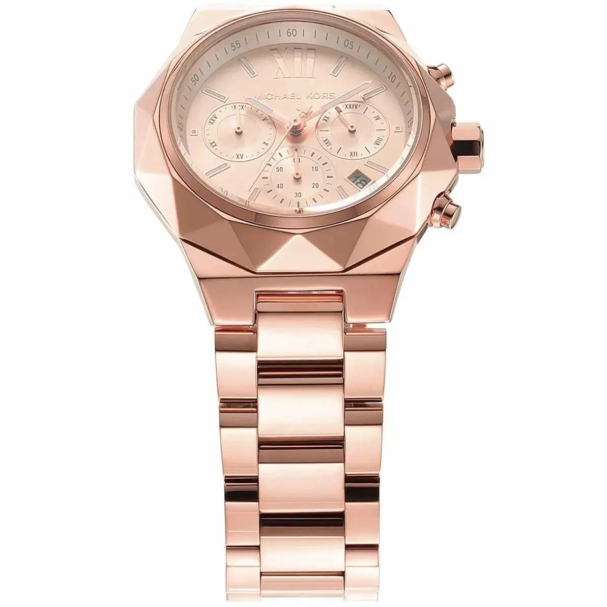 Michael Kors Raquel Chronograph Rose Gold Stainless Steel Women`s Watch MK4688