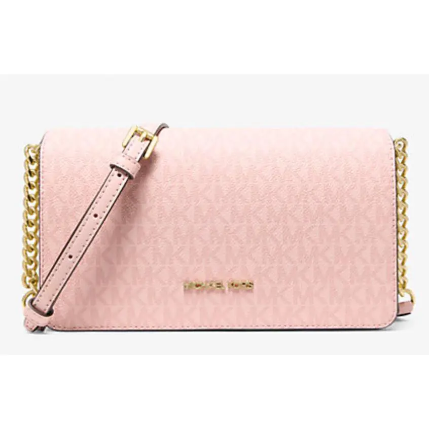 Medium Crossbody Bag - Powder Blush Signature Logo Canvas by Michael Kors