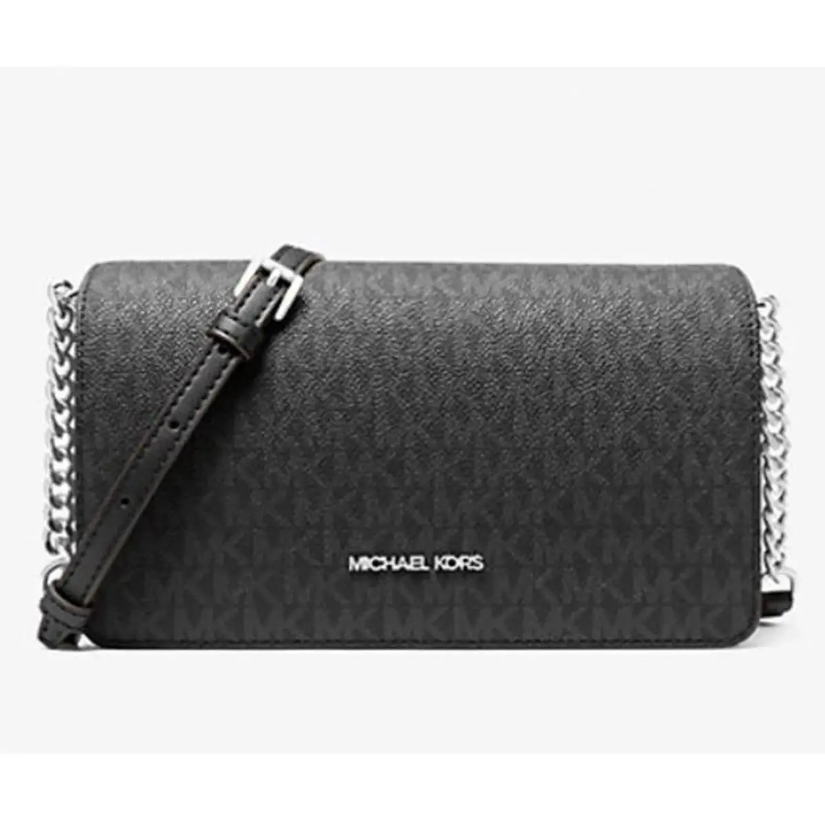 Michael Kors Black Medium Handbag Purse Crossbody Bag Shoulder MK Signature Lady