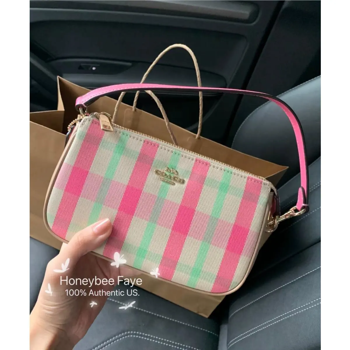 Coach Nolita 19 with Plaid Print CBK65