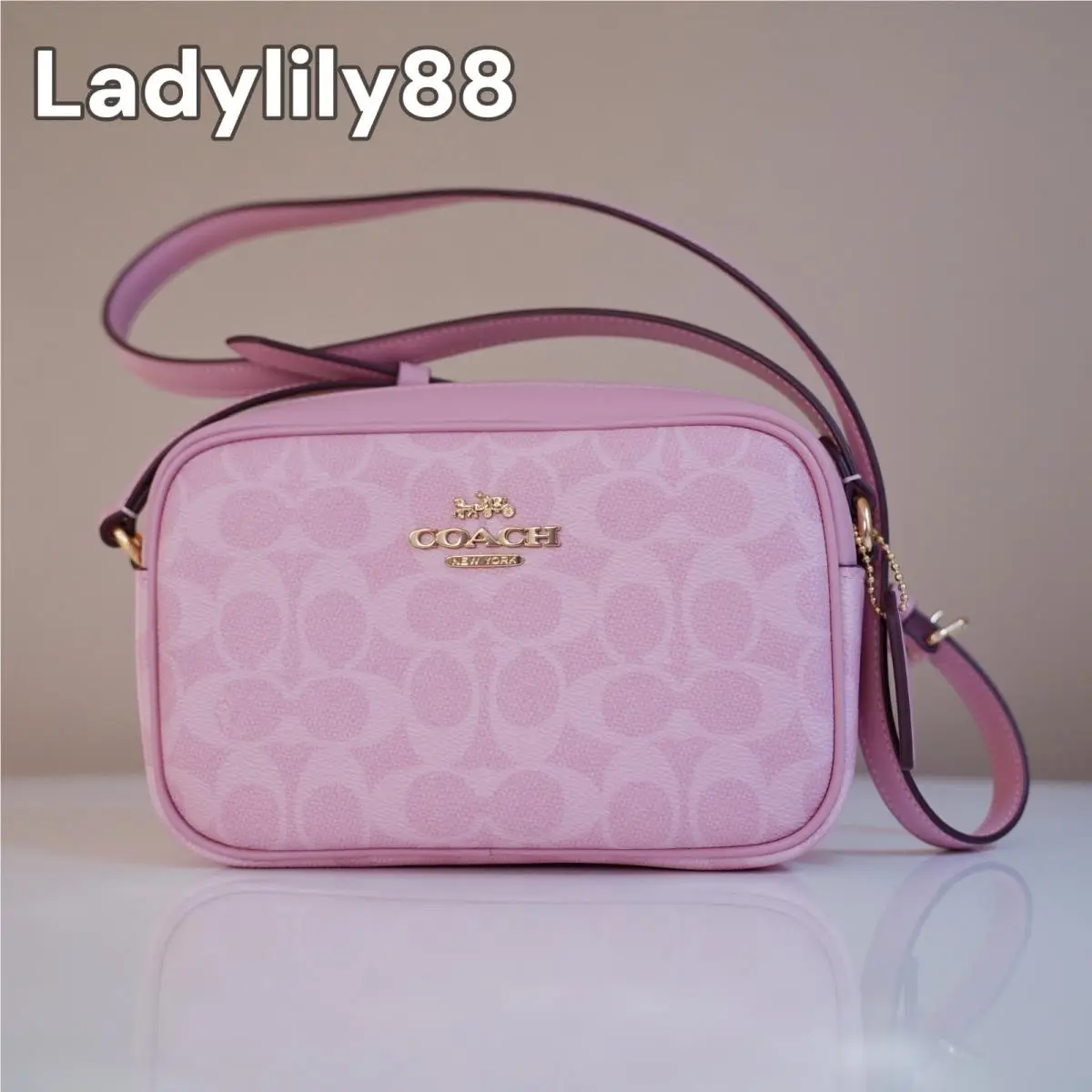 Coach CY752 Mini Jamie Camera Bag In Signature Coated Canvas Color Opt