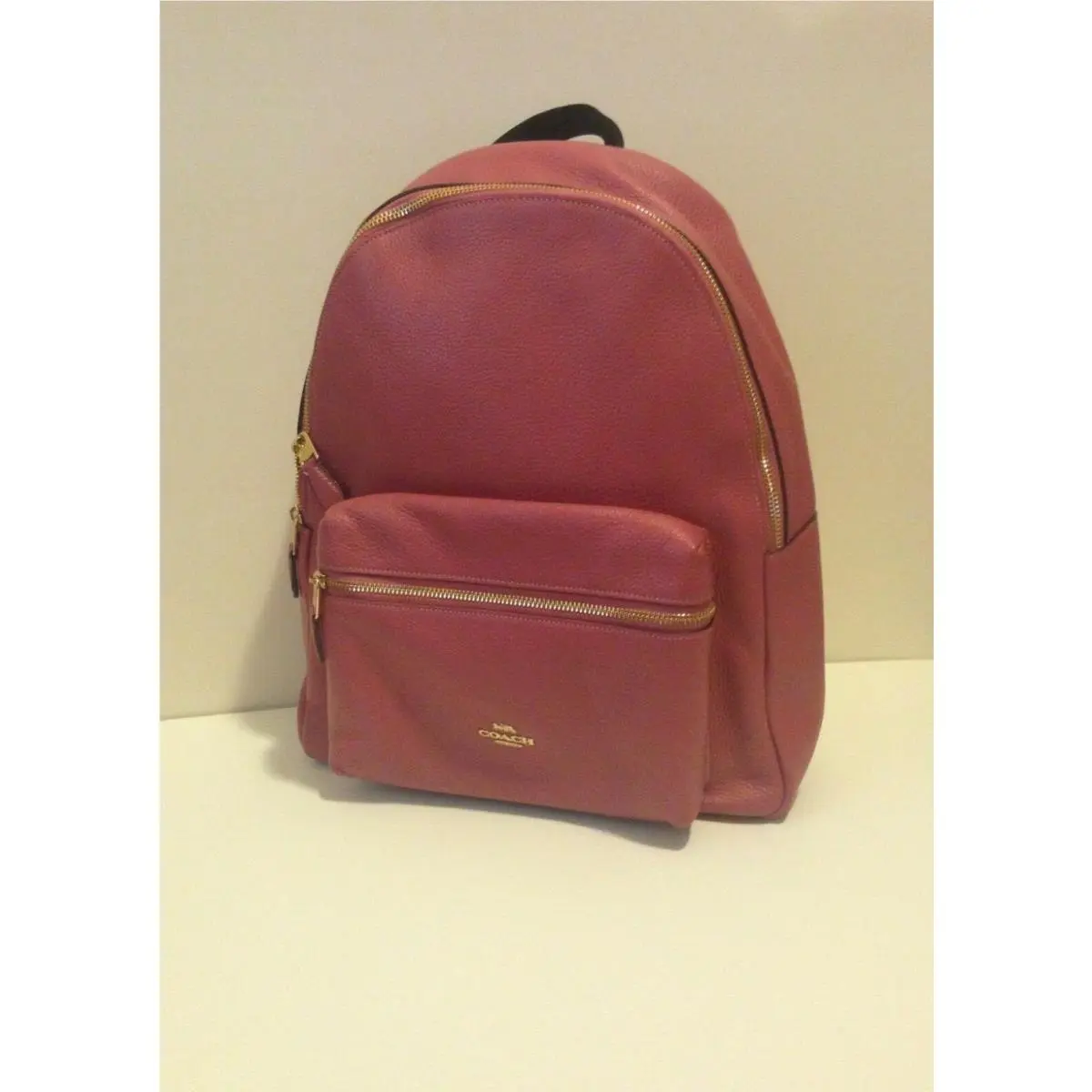 Leather Charlie Backpack Price Rouge Pink by Coach