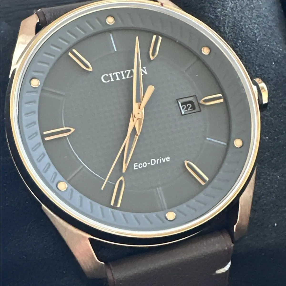 Citizen Men `s Sport Date Indicator Eco-drive Brown Watch 42MM BM6983-00H