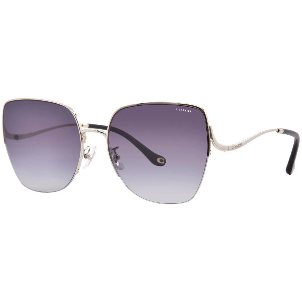 Coach Cl904 HC7156D 90053C Sunglasses Women`s Light Gold/grey Gradient 60mm