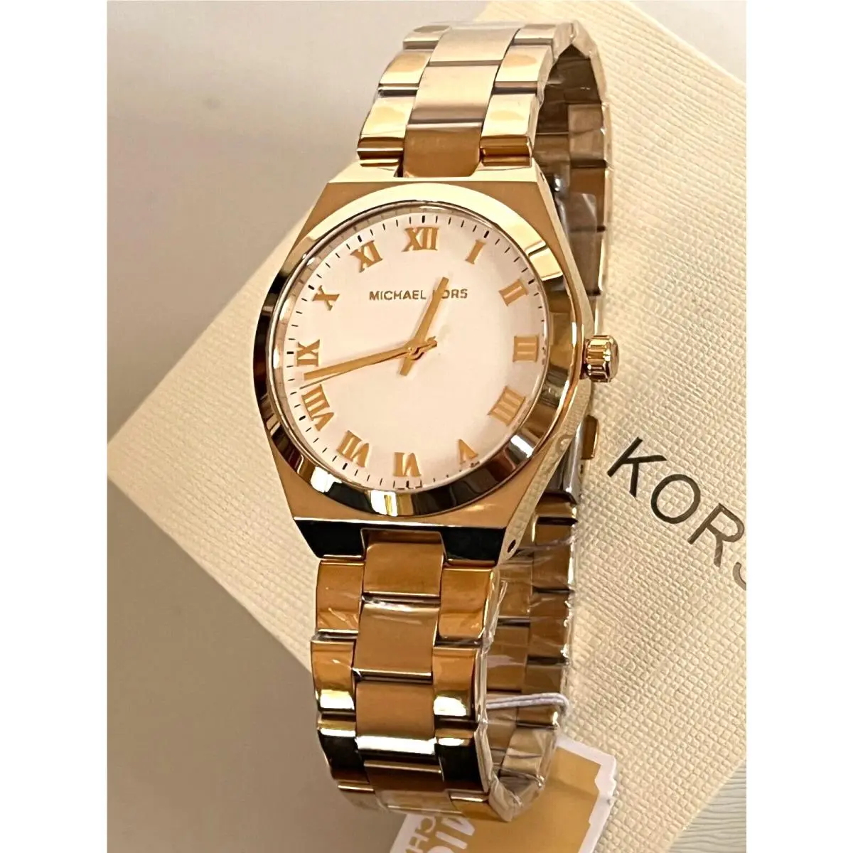 Michael Kors MK7391 Lennox Women`s Gold-tone Watch Gift Box