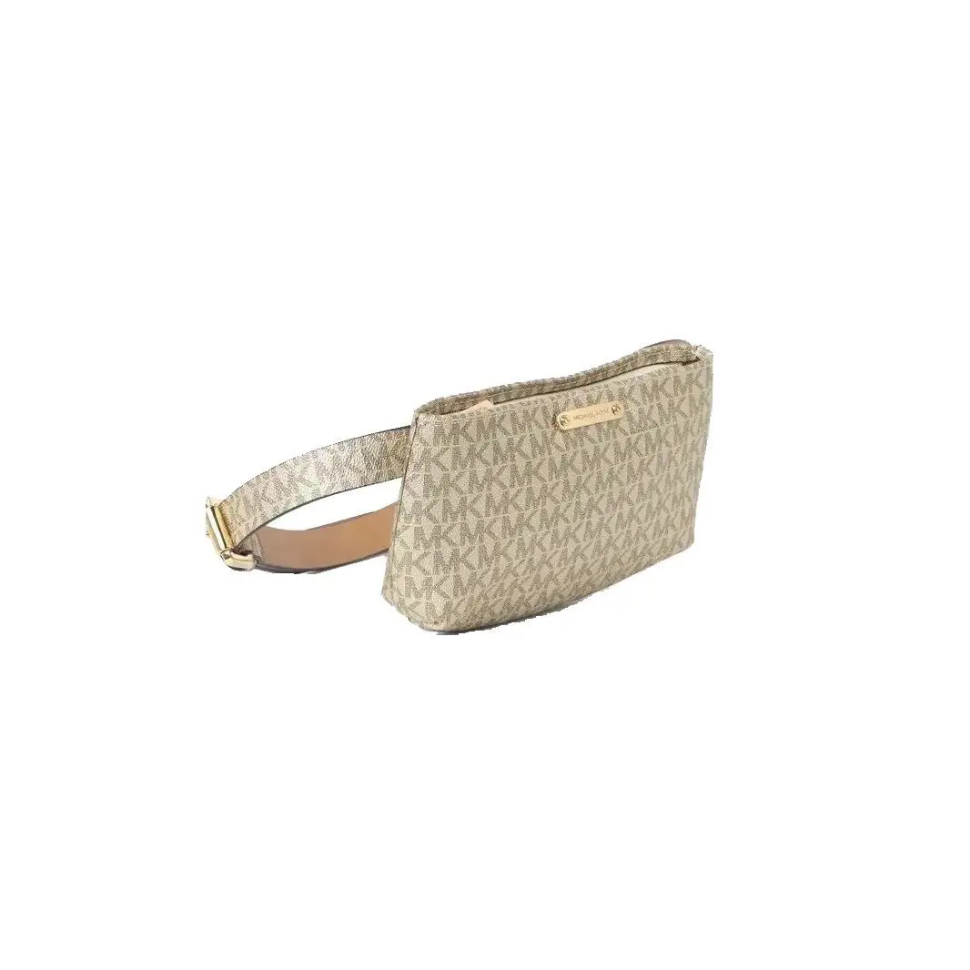 Michael Kors Women`s Cambodia Logo Belt Bag Metallic Gold - Exterior: Gold
