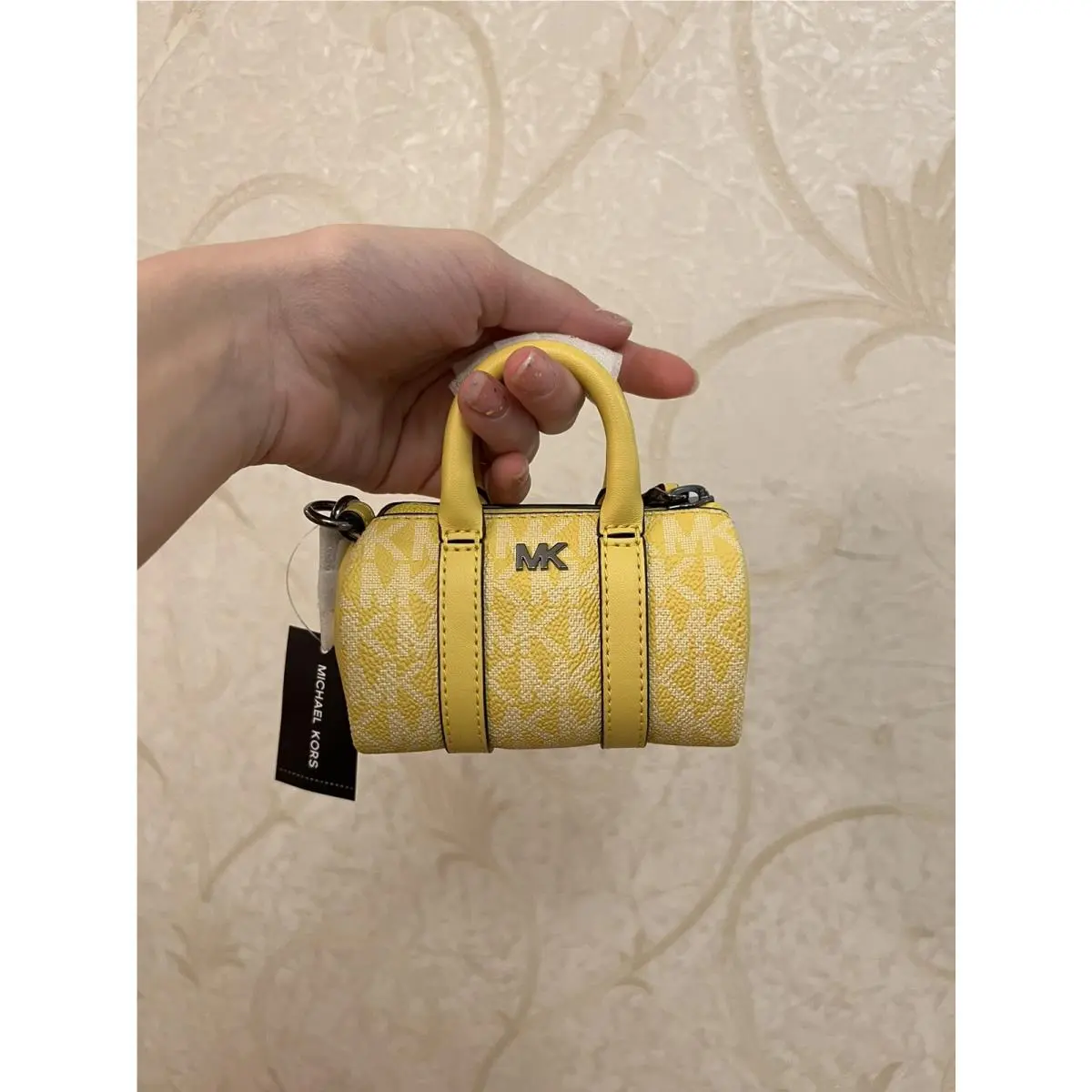 Mini Michael Kors Bag Charm Key Chain Size Yellow