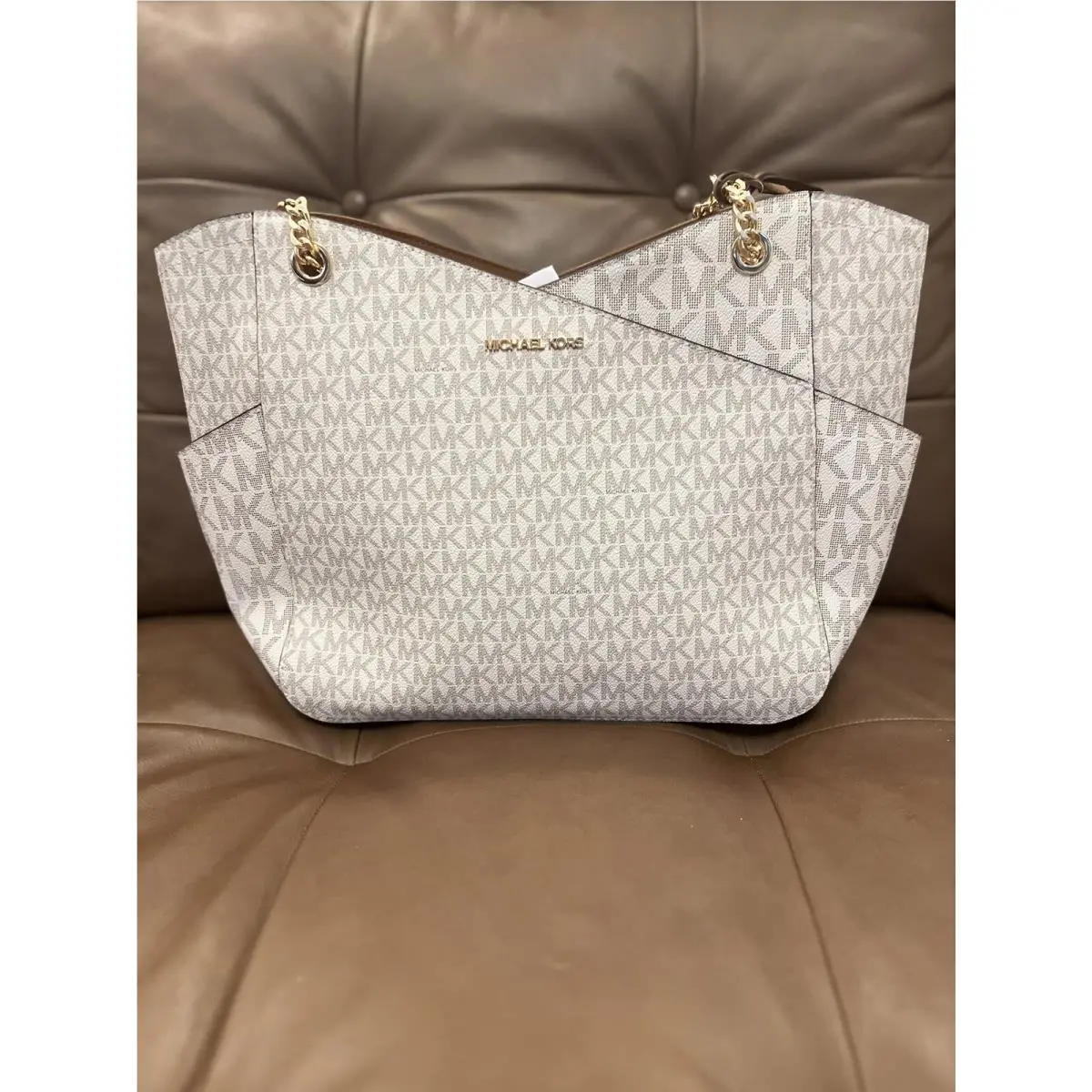 Michael Kors Jet Set Travel Shoulder Bag with MK Print