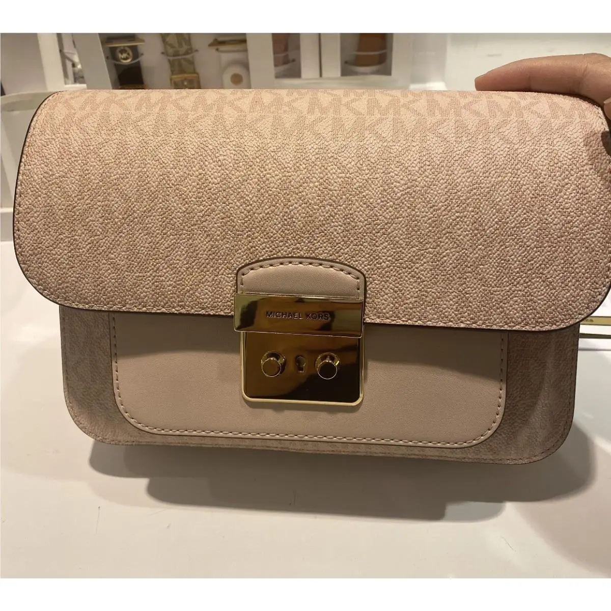 Michael Kors Sloan Editor Medium Flap Messenger - DK Powder Blush
