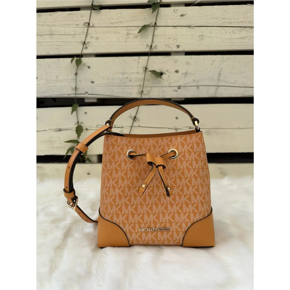 Mercer Small Drawstring Bucket Messenger - Honeycomb Multi by Michael Kors