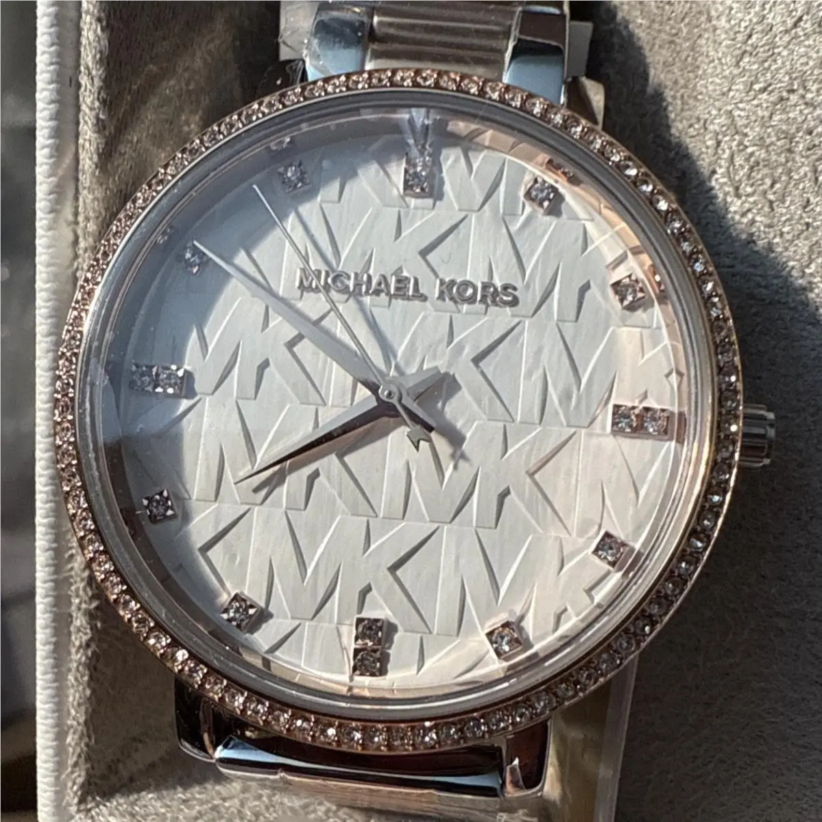 Michael Kors MK4667 Womens Pyper Three Hand Two Tone Watch Gift Box