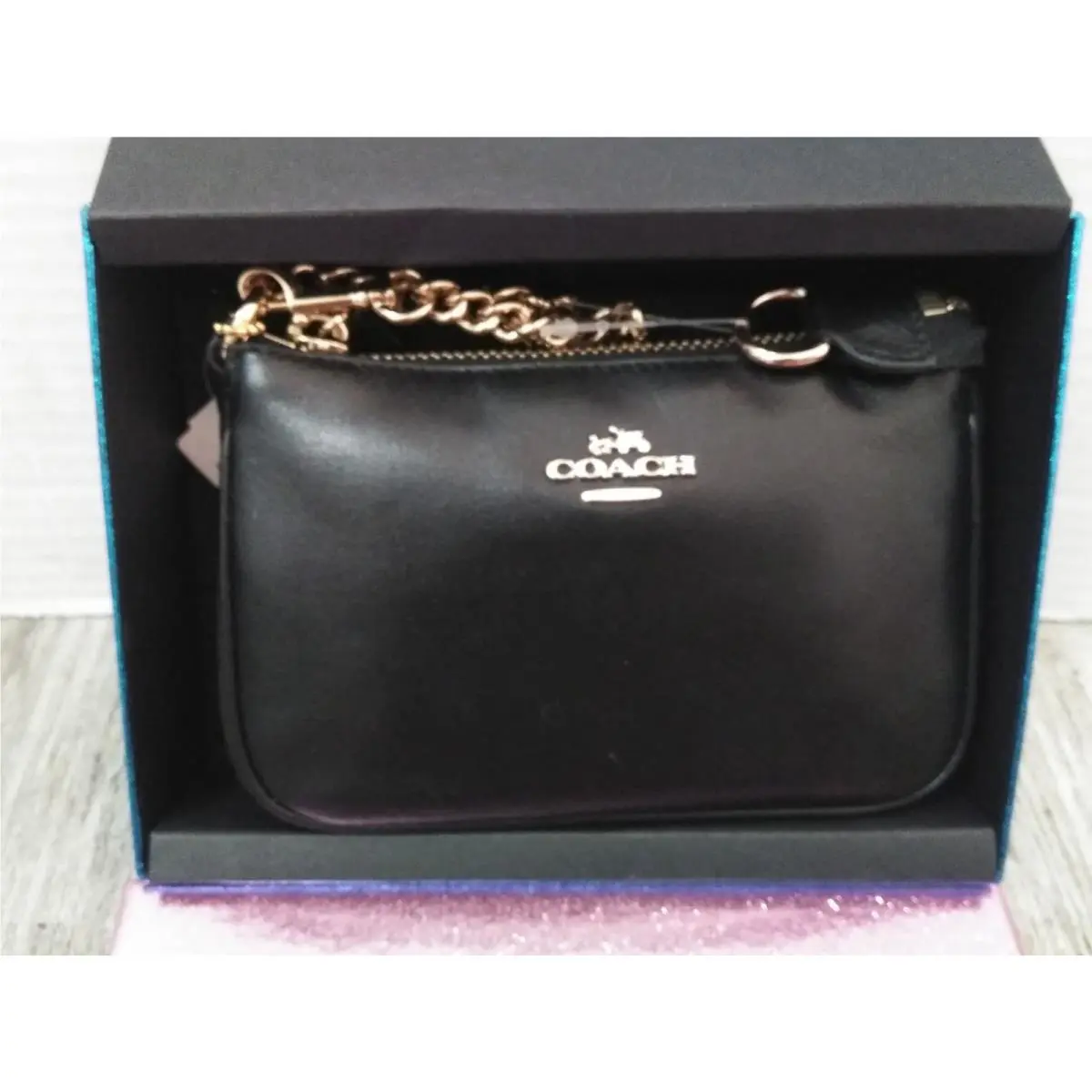 N.o.s Coach 6386 - Nolita 15 Black - Wristlet Soft Leather Box