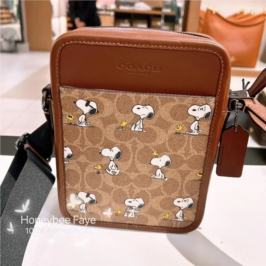 Coach X Peanuts Sullivan Crossbody Bag In Signature Canvas with Snoopy Print