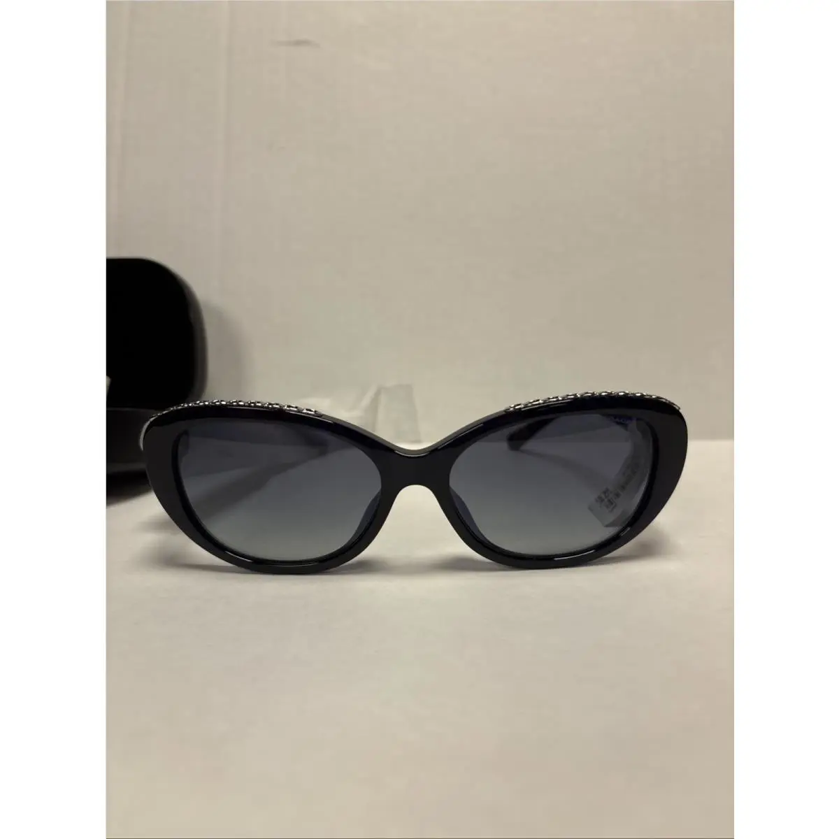 Coach Women`s Gradiant Oval Sunglasses - Navy / Blue Gray Gradient 56mm