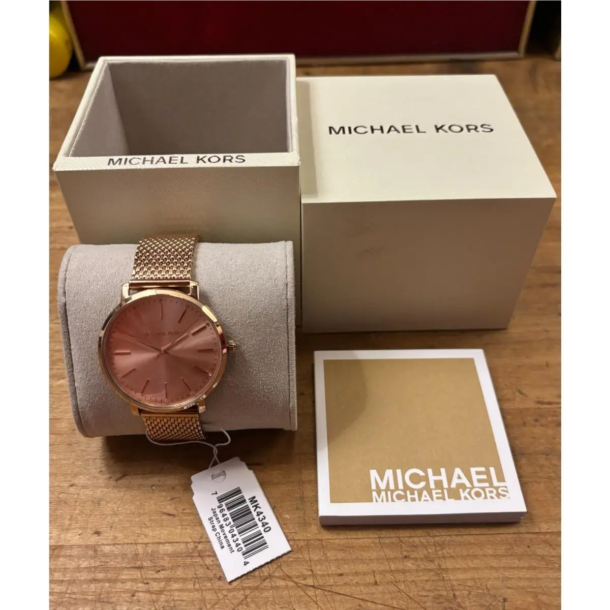 Michael Kors Pyper Quartz Crystal Rose Gold Dial Ladies Watch MK4340
