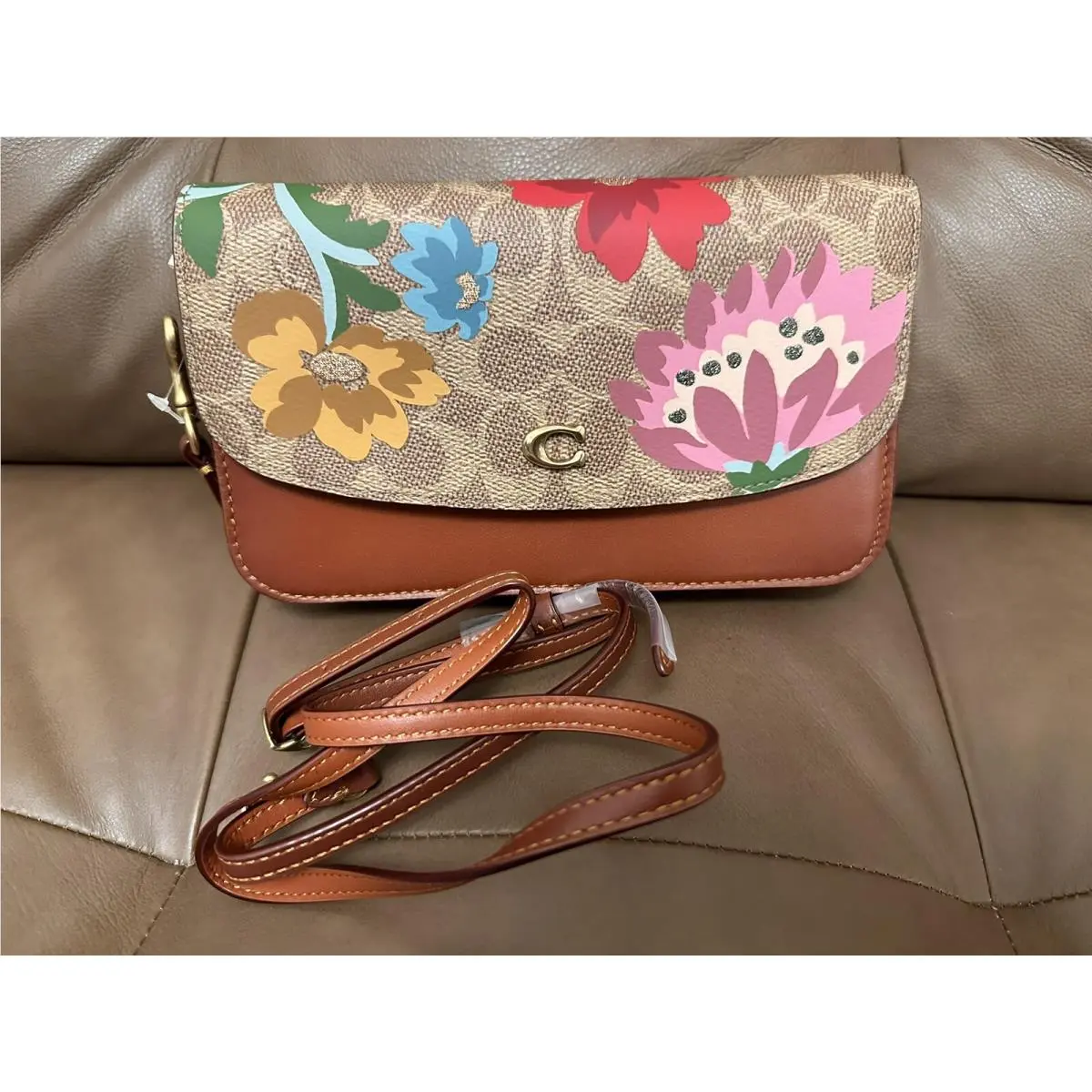 Hayden Crossbody Signature Coated Canvas Floral Bouquet Print C7871 by Coach