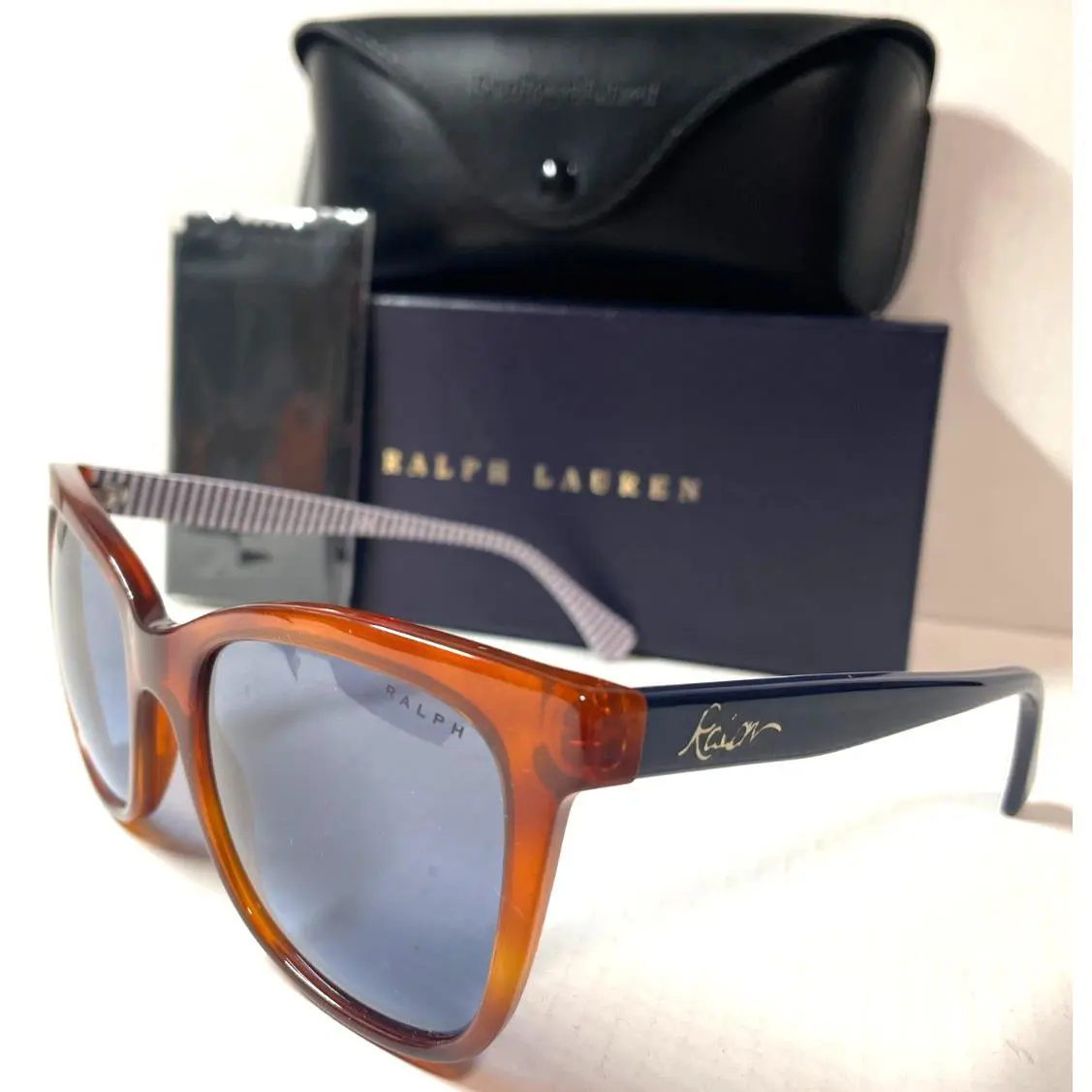 Ralph Lauren RA 5256 5784/8F Crystal Brown W/blue Gradient Lens Sunglasses 53-20