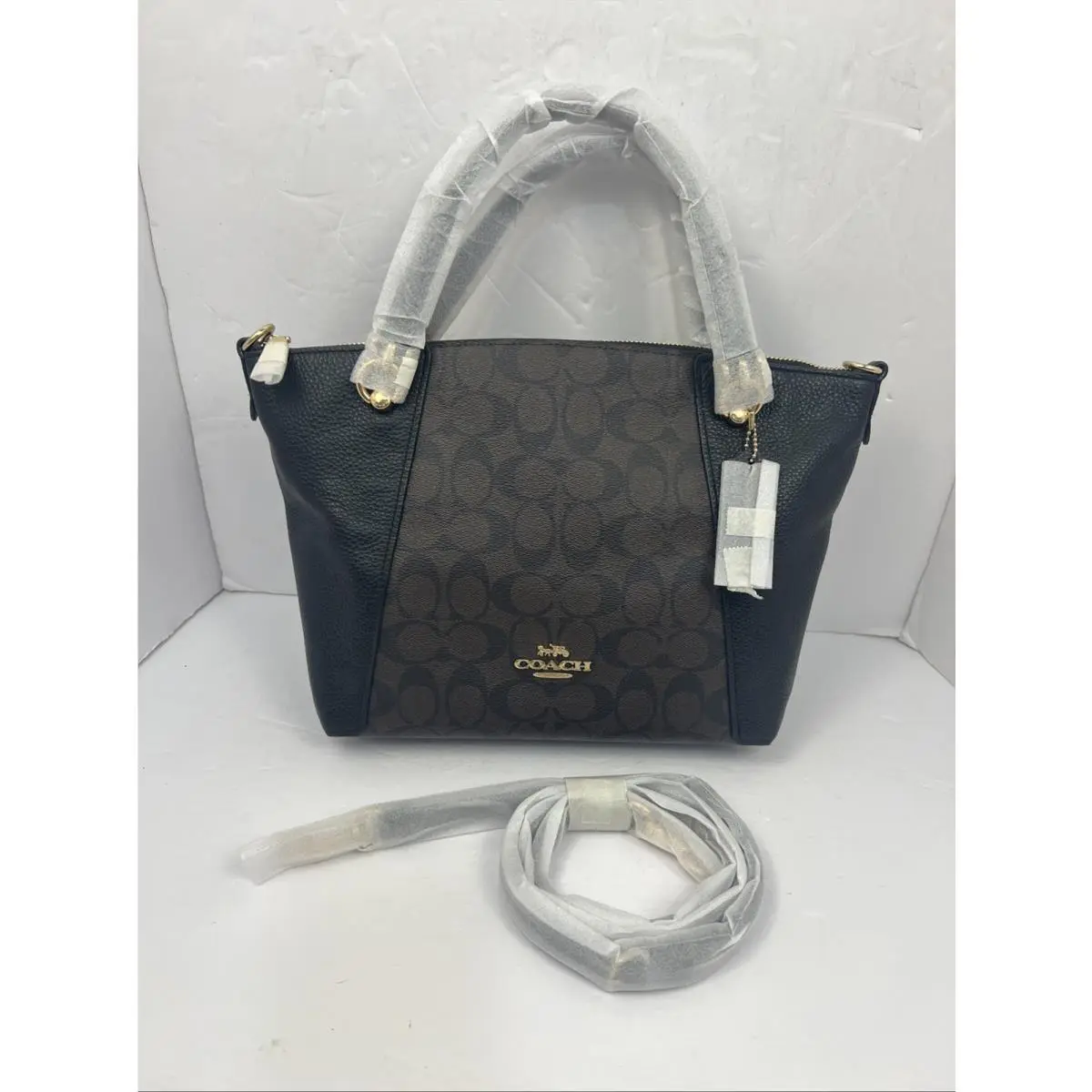 Casey Satchel Signature Canvas Brown/black C6230 Leather Hand Bag Purse by Coach