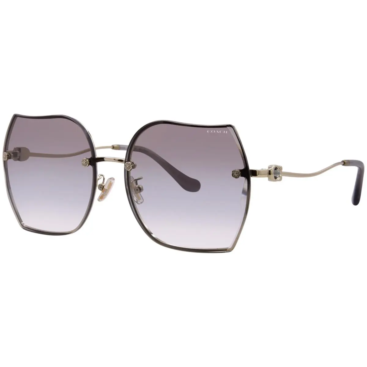 CD454 HC7146BD 933136 Sunglasses Women`s Rose Gold/violet Gradient 60mm by Coach