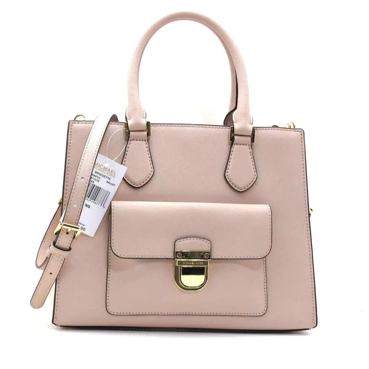 Michael Kors Bridgette Saffiano Leather MD Satchel/shoulder Ballet