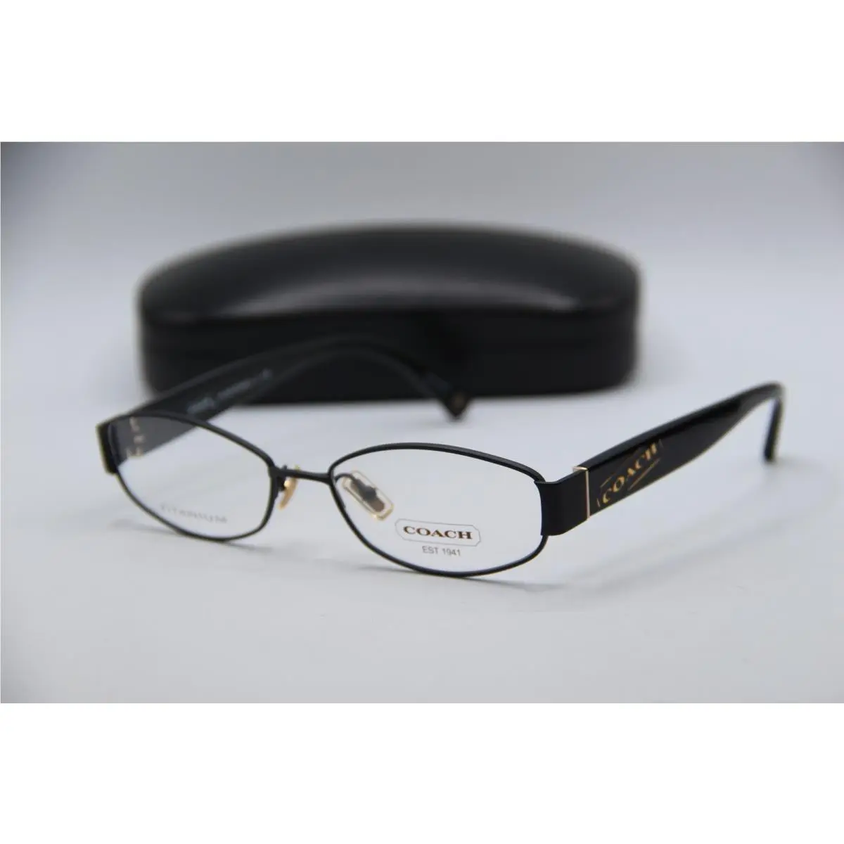 Coach HC5024T Nadia 9044 Satin Black Eyeglasses W/case 54-17