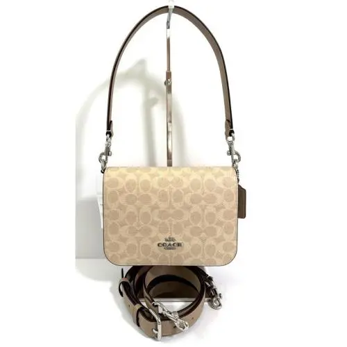 Coach Quinn Signature Canvas Leather Shoulder Bag CZ770