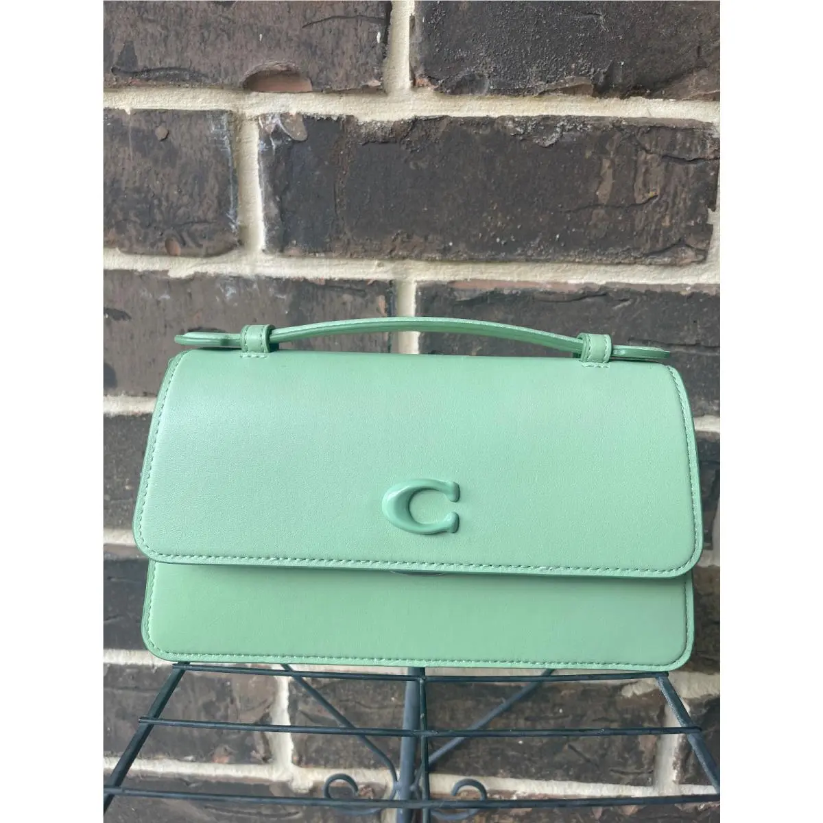 NWT$350 Coach Juno Crossbody Monochrome Pale Pistachio CR706 Glovetanned Leather