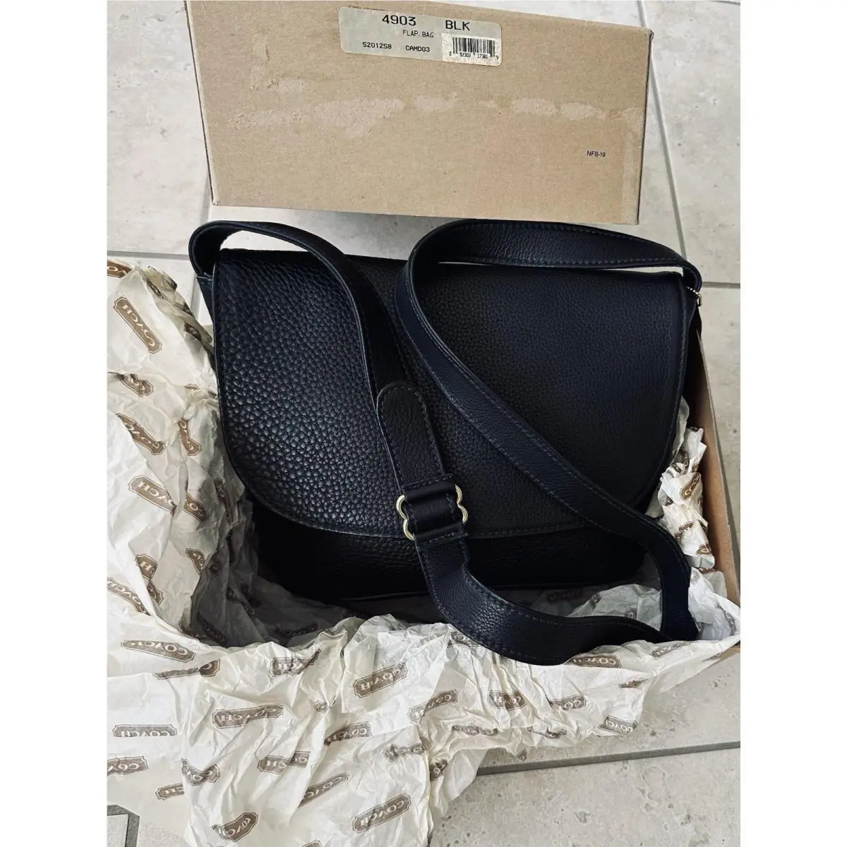 Coach Vintage Sonoma Black Flap Bag 4903