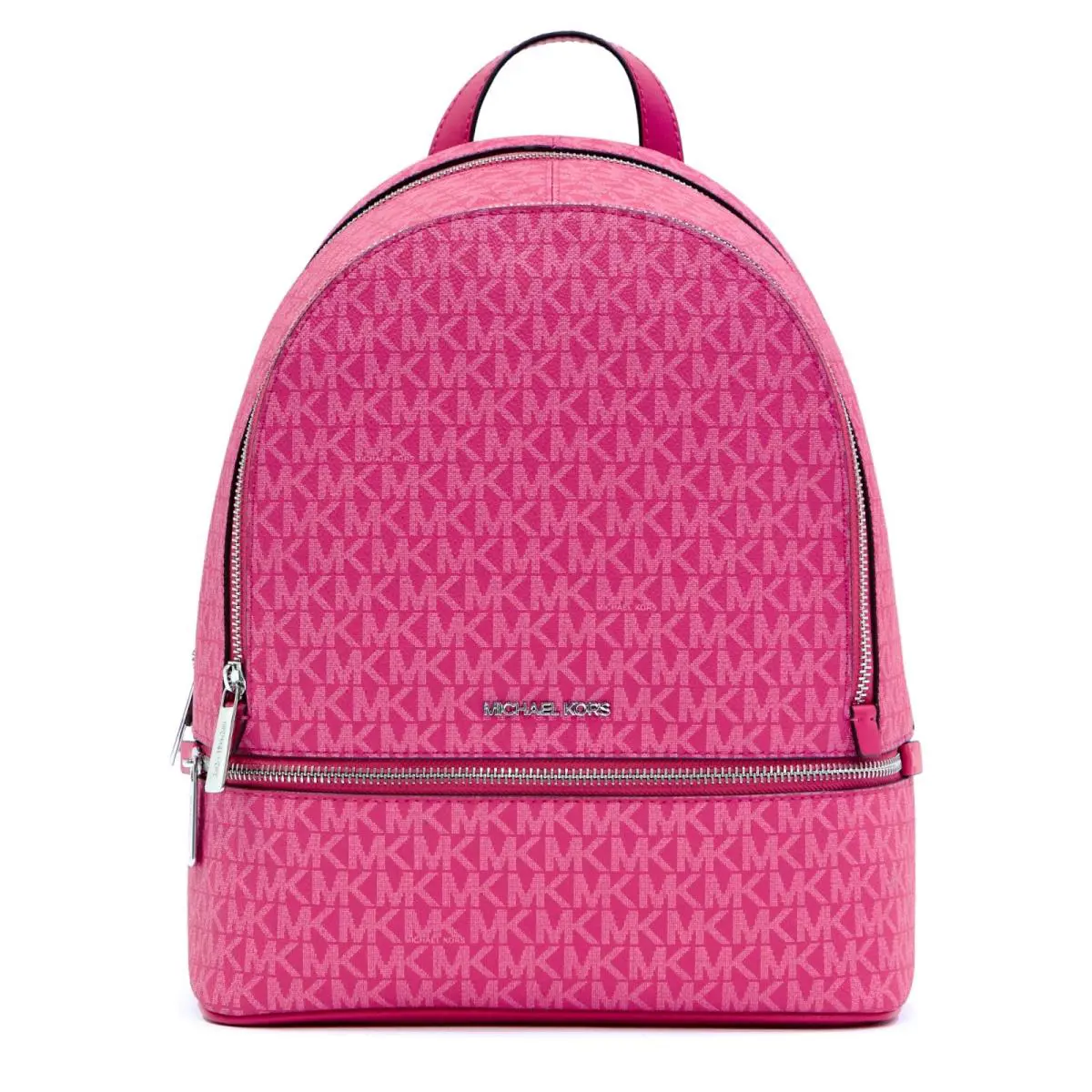 Rhea Medium Signature Logo Backpack- Dragonfruit Pink by Michael Kors