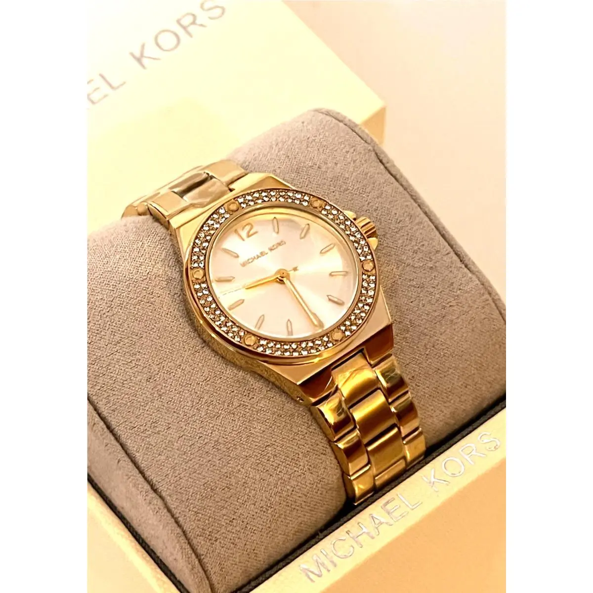 Michael Kors MK7278 Lennox Women`s Gold-tone S/steel Watch Gift Box